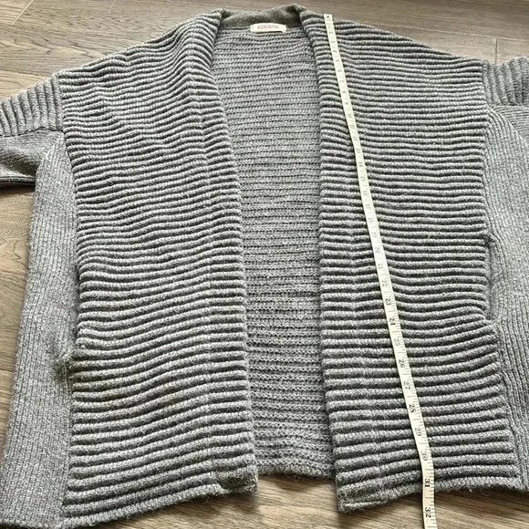 🔥Kontatto🔥 | Grey  chunky knit long cardigan sweater with wool and alpaca - Picture 6 of 12